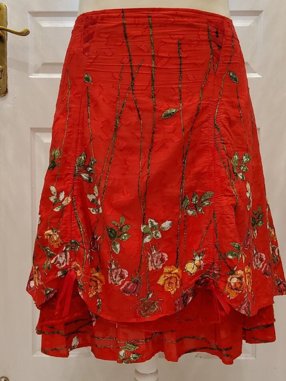 Joe Brown's Floral Latin Spirt Corset Lace Up Lace Skirt Boho NWT